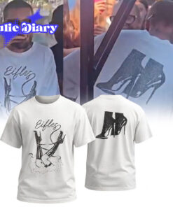 Justin Bieber in Panarea Eifles Heels Shirt Justin Bieber in Panarea Eifles Heels Shirt