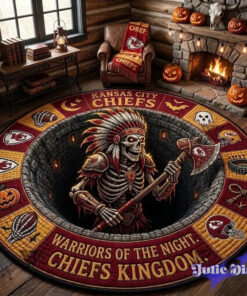 Kansas City Chiefs 2026 Halloween Quilted Round Rug