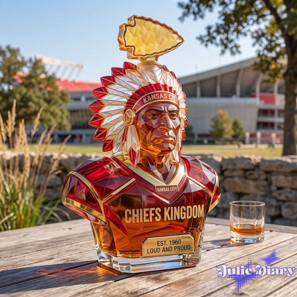 Kansas City Chiefs Native American Whiskey Bottle Kansas City Chiefs Native American Whiskey Bottle