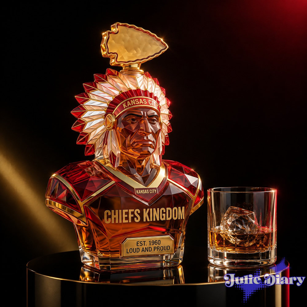 Kansas City Chiefs Native American Whiskey Bottle Kansas City Chiefs Native American Whiskey Bottle
