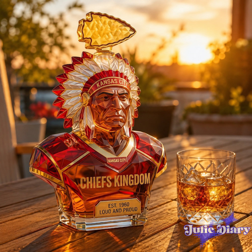 Kansas City Chiefs Native American Whiskey Bottle Kansas City Chiefs Native American Whiskey Bottle