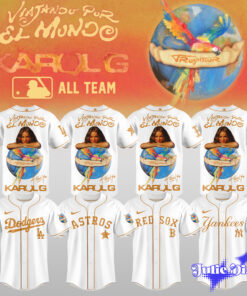Karol G – “Nos Vamos de Tour” Signature Baseball Jersey (MLB All Team) Karol G – “Nos Vamos de Tour” Signature Baseball Jersey (MLB All Team)