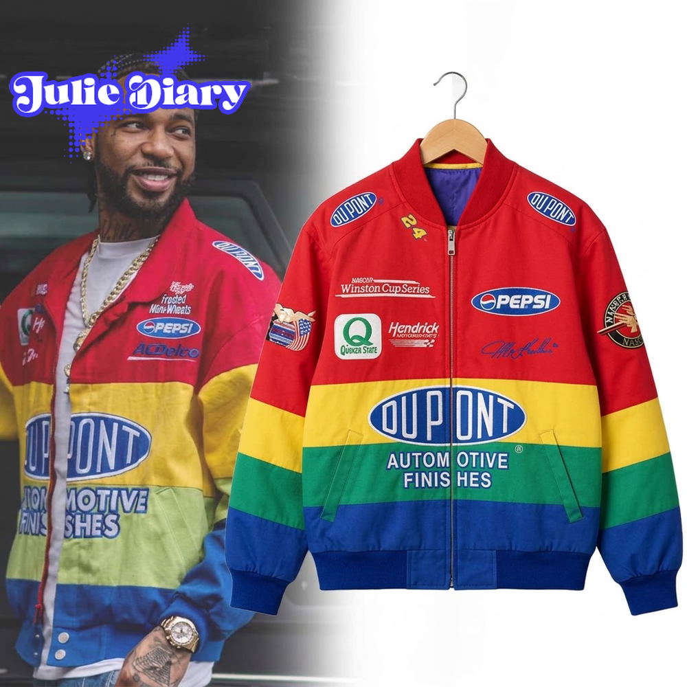 Key Glock Jeff Gordon NASCAR Bomber Jacket Key Glock Jeff Gordon NASCAR Bomber Jacket