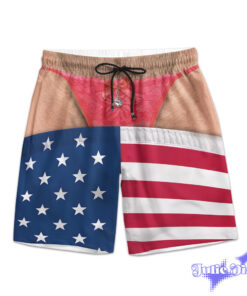 Lace Thong Brief Swim Trunks – Funny Double-Layer Beach Shorts