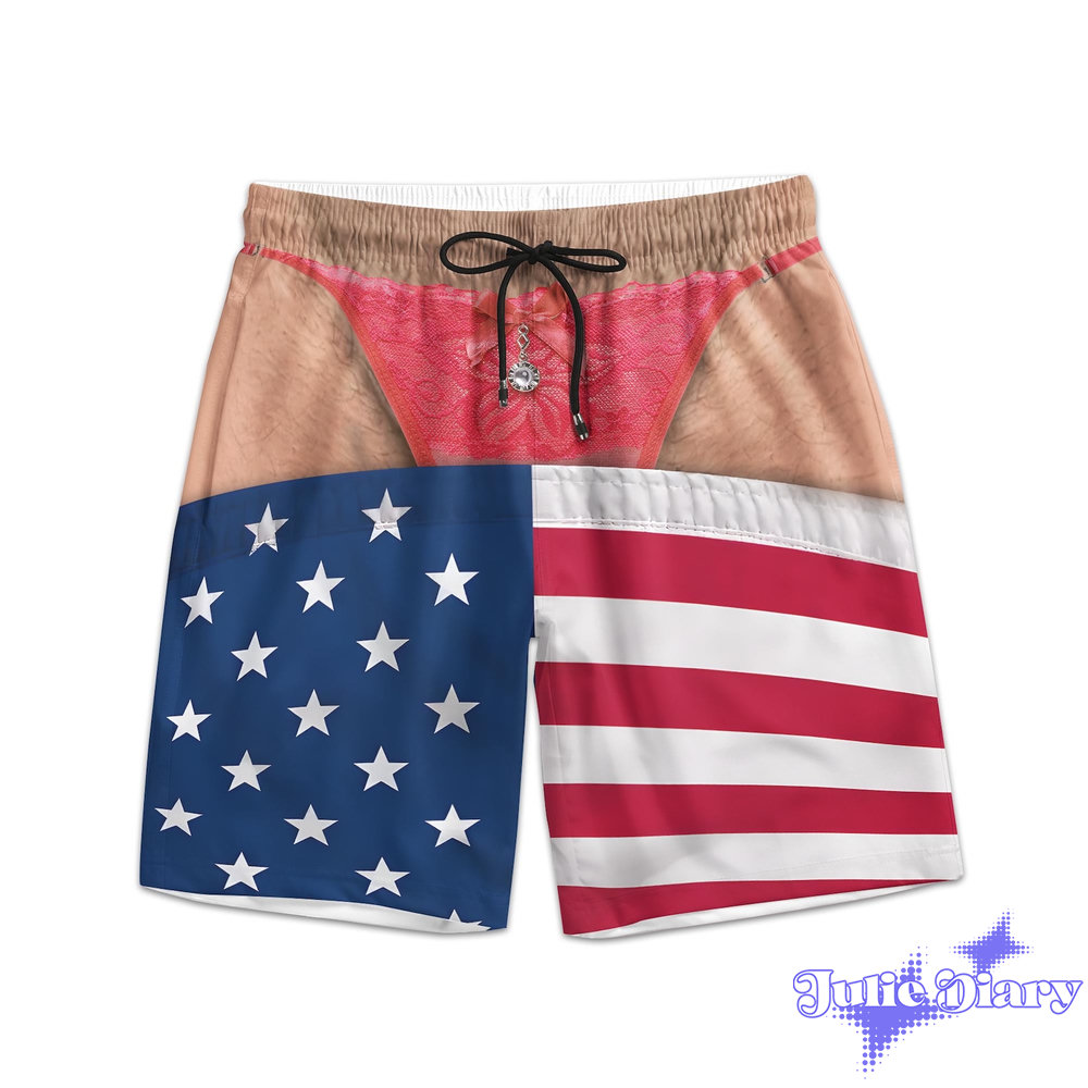 Lace Thong Brief Swim Trunks – Funny Double-Layer Beach Shorts Lace Thong Brief Swim Trunks – Funny Double-Layer Beach Shorts
