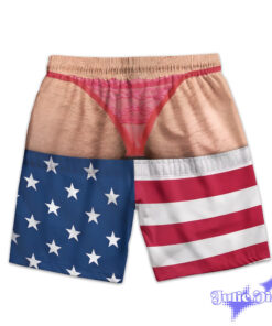 Lace Thong Brief Swim Trunks – Funny Double-Layer Beach Shorts