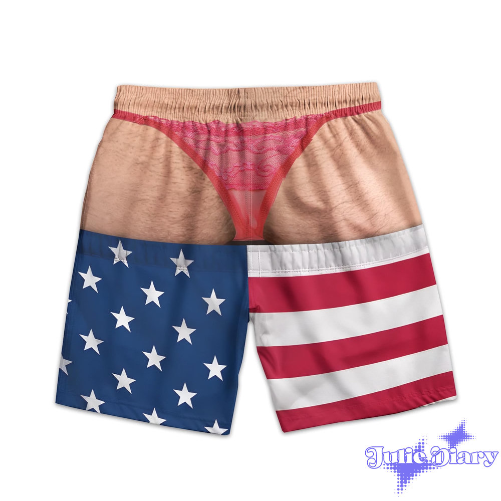 Lace Thong Brief Swim Trunks – Funny Double-Layer Beach Shorts Lace Thong Brief Swim Trunks – Funny Double-Layer Beach Shorts