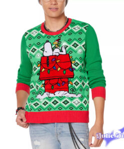 Light-Up Snoopy Dog House Ugly Christmas Sweater Light-Up Snoopy Dog House Ugly Christmas Sweater