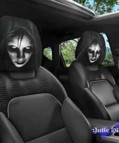 Looking Face Haunt Halloween Car Headrest Cover 2026