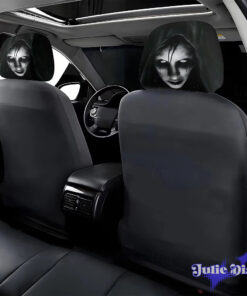 Looking Face Haunt Halloween Car Headrest Cover 2026