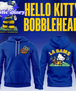 Los Angeles Rams Hello Kitty Bobblehead 2026 Blue Hoodie