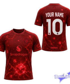 Manchester United x Fortnite Special Edition Personalized Red Soccer Jersey