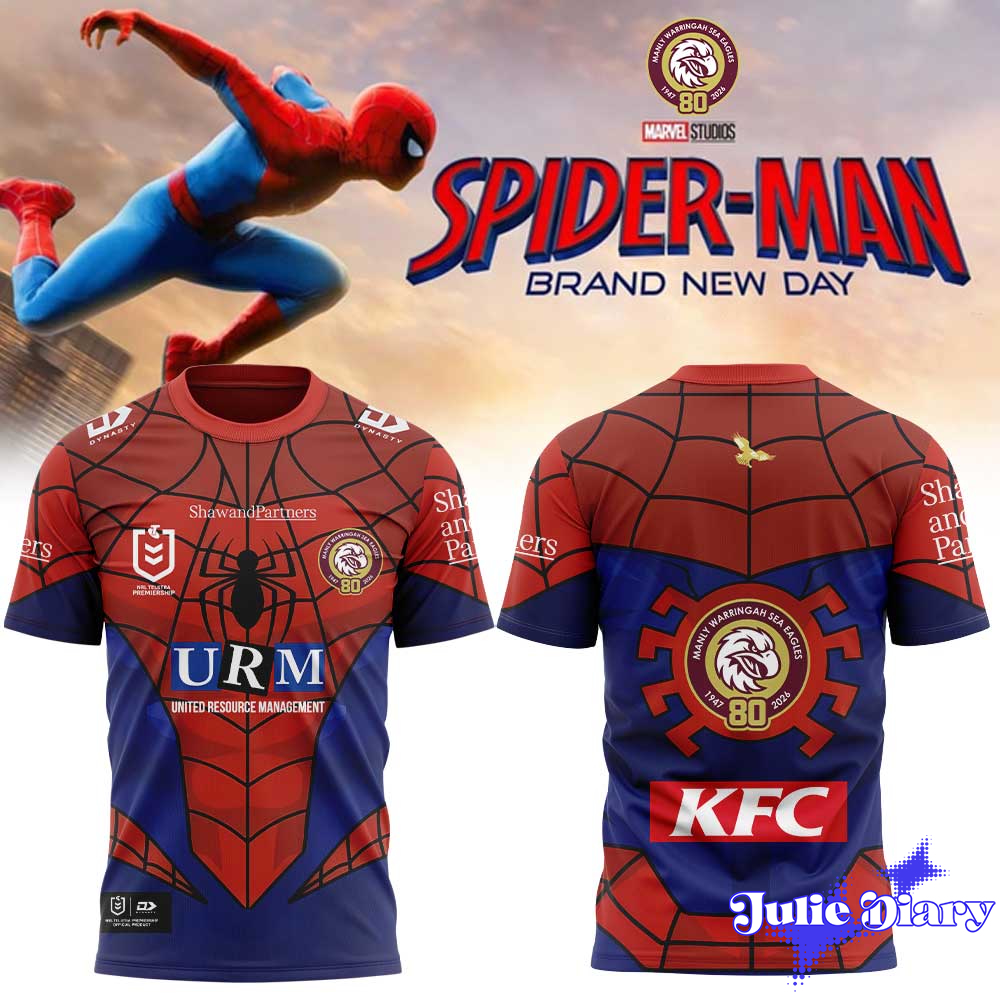 Manly Sea Eagles x Spider-Man 2026 Hoodie & Tee Manly Sea Eagles x Spider-Man 2026 Hoodie & Tee