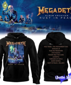 Megadeth Rust in Peace Tracklist Hoodie Megadeth Rust in Peace Tracklist Hoodie