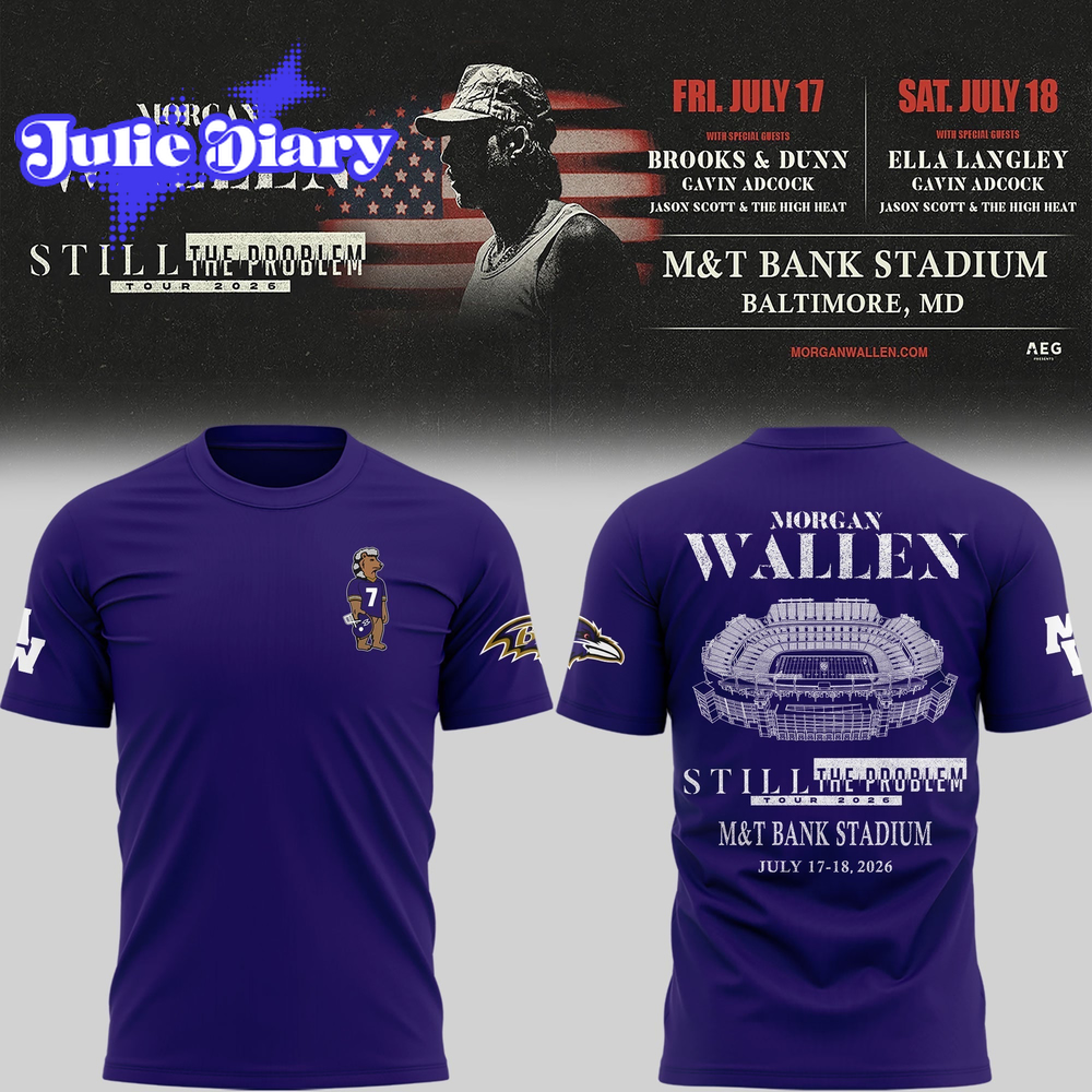 Morgan Wallen x Baltimore Ravens T-shirt 2026 Morgan Wallen x Baltimore Ravens T-shirt 2026
