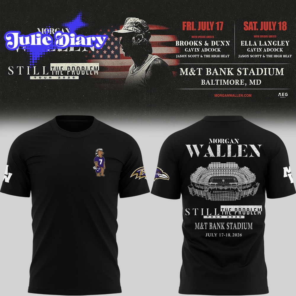Morgan Wallen x Baltimore Ravens T-shirt 2026 Morgan Wallen x Baltimore Ravens T-shirt 2026