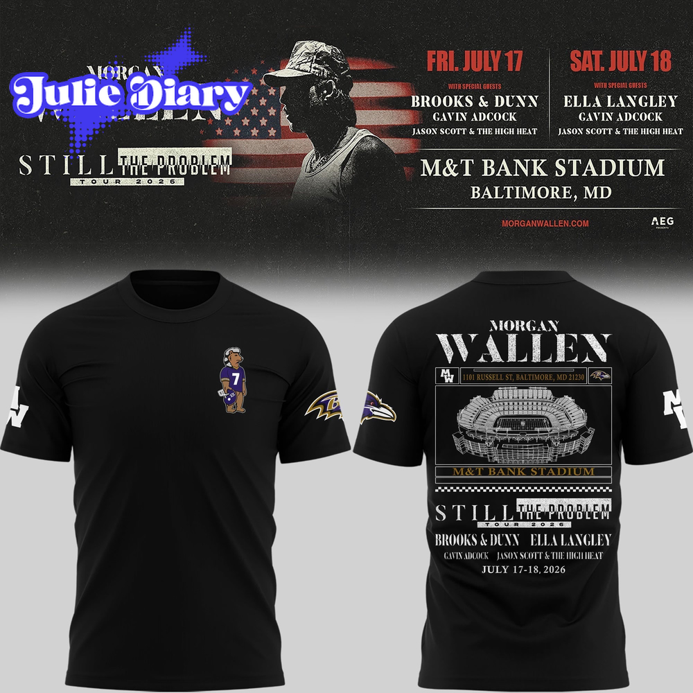Morgan Wallen x Baltimore Ravens T-shirt 2026 Morgan Wallen x Baltimore Ravens T-shirt 2026