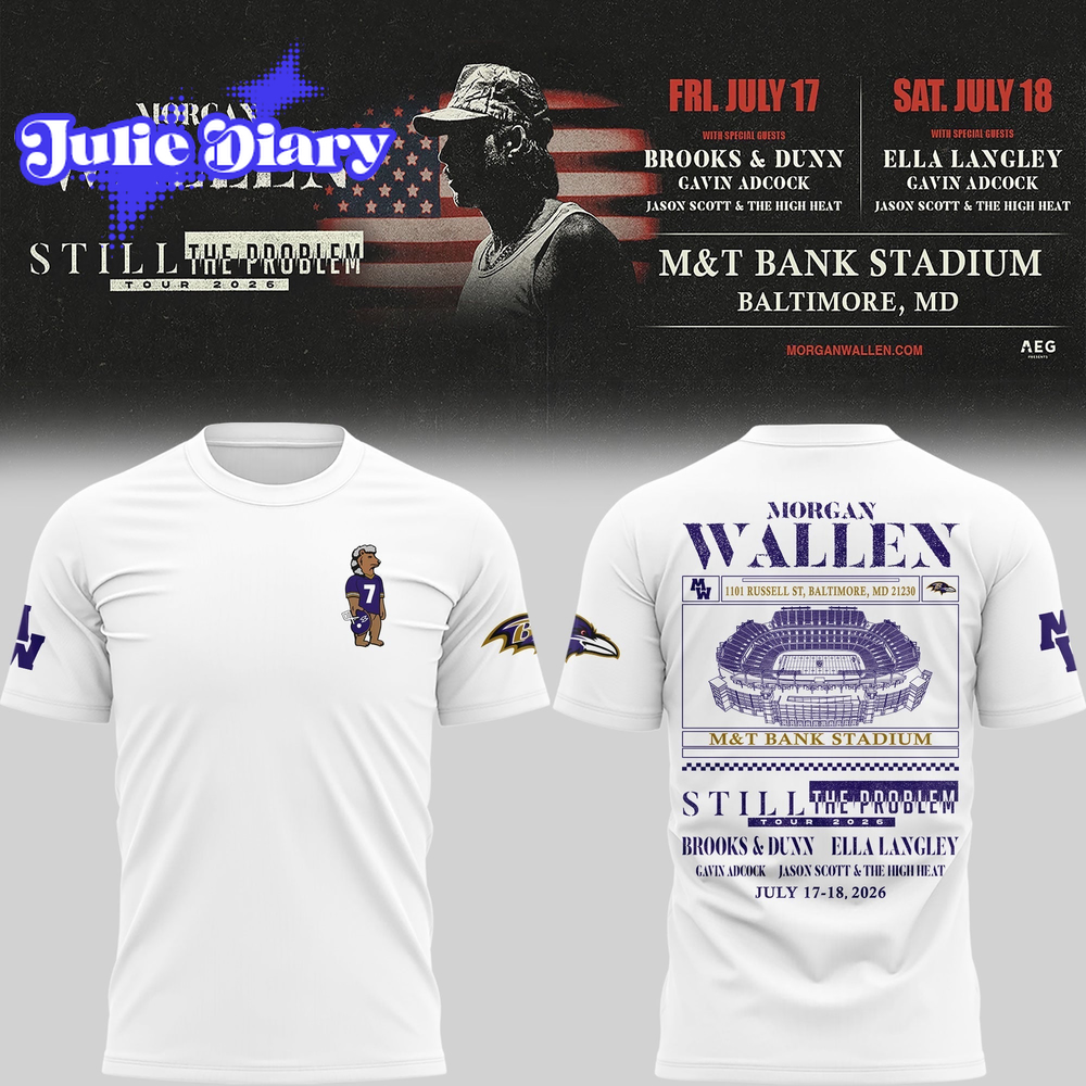 Morgan Wallen x Baltimore Ravens T-shirt 2026 Morgan Wallen x Baltimore Ravens T-shirt 2026