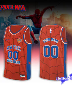 NY Knicks x Spider Man 2026 Basketball Jersey NY Knicks x Spider Man 2026 Basketball Jersey