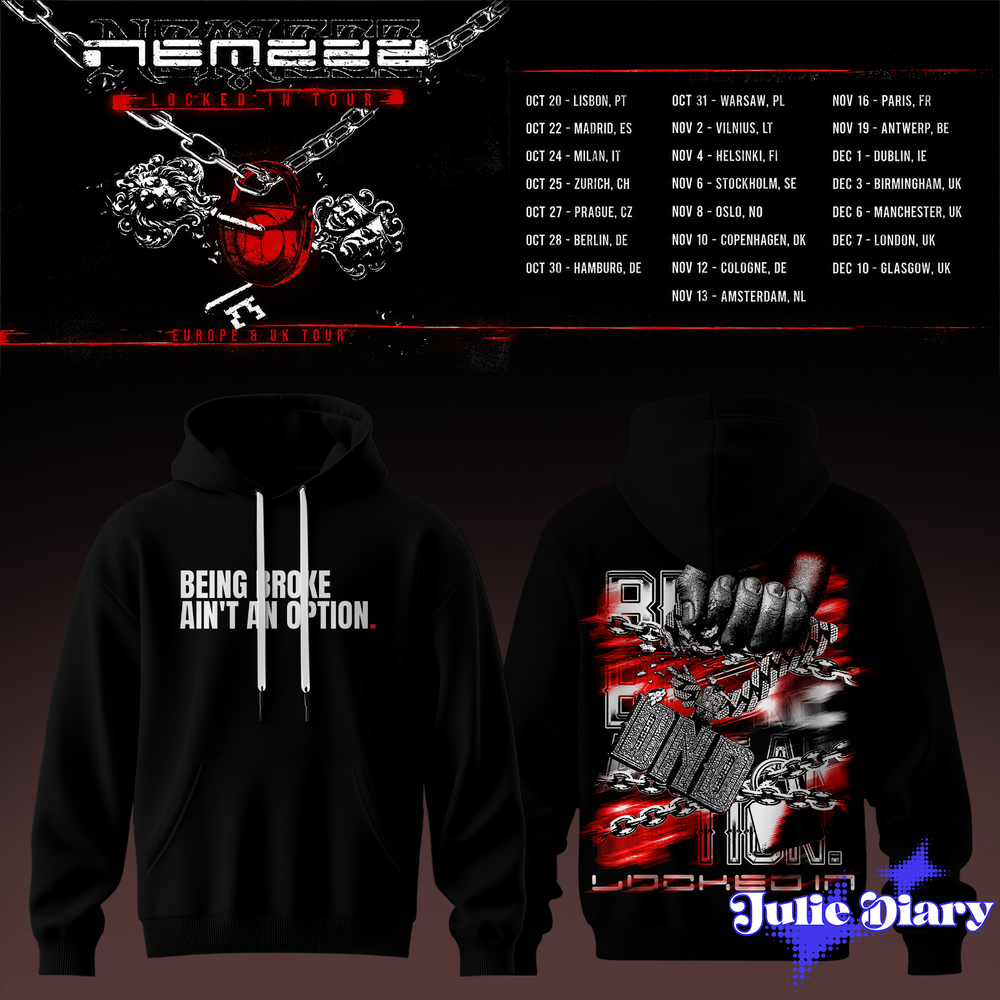 Nemzzz Locked In Tour 3D Graphic Hoodie & Tee Nemzzz Locked In Tour 3D Graphic Hoodie & Tee