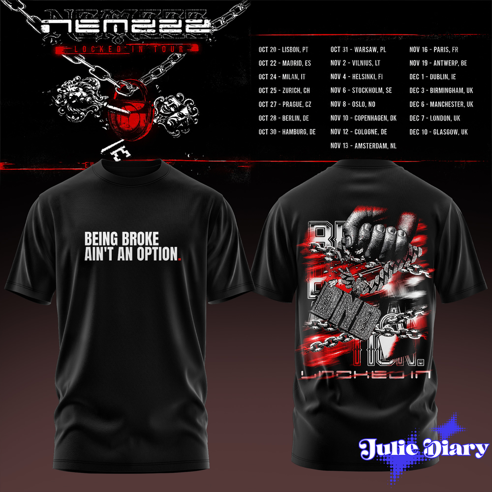 Nemzzz Locked In Tour 3D Graphic Hoodie & Tee Nemzzz Locked In Tour 3D Graphic Hoodie & Tee