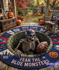New York Giants 2026 Halloween Quilted Round Rug