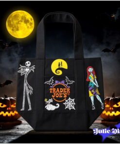 Nightmare Before Christmas Jack And Sally Trader Joe’s Canvas Tote Bag Halloween 2026 Nightmare Before Christmas Jack And Sally Trader Joe’s Canvas Tote Bag Halloween 2026