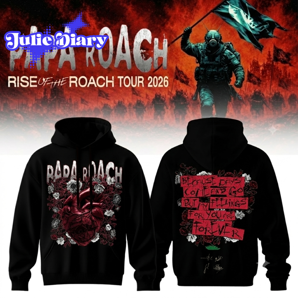 Papa Roach “Rise of the Roach Tour” 2026 Graphic Design Hoodie Papa Roach “Rise of the Roach Tour” 2026 Graphic Design Hoodie