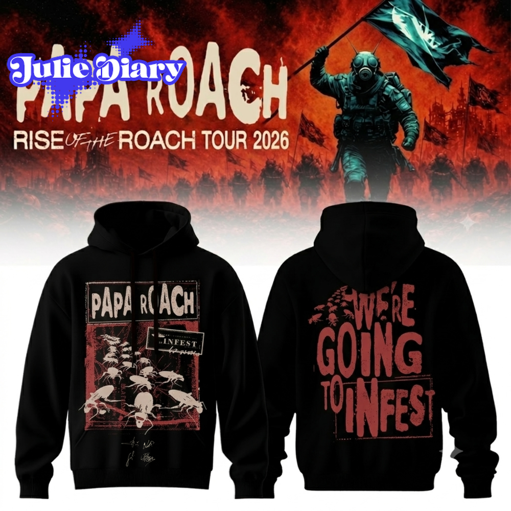 Papa Roach “Rise of the Roach Tour” 2026 Graphic Design Hoodie Papa Roach “Rise of the Roach Tour” 2026 Graphic Design Hoodie