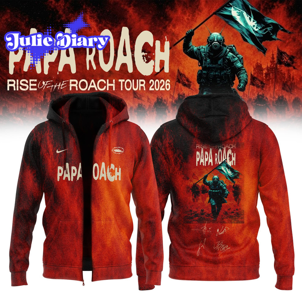 Papa Roach “Rise of the Roach Tour” 2026 Hoodie Zip Papa Roach “Rise of the Roach Tour” 2026 Hoodie Zip