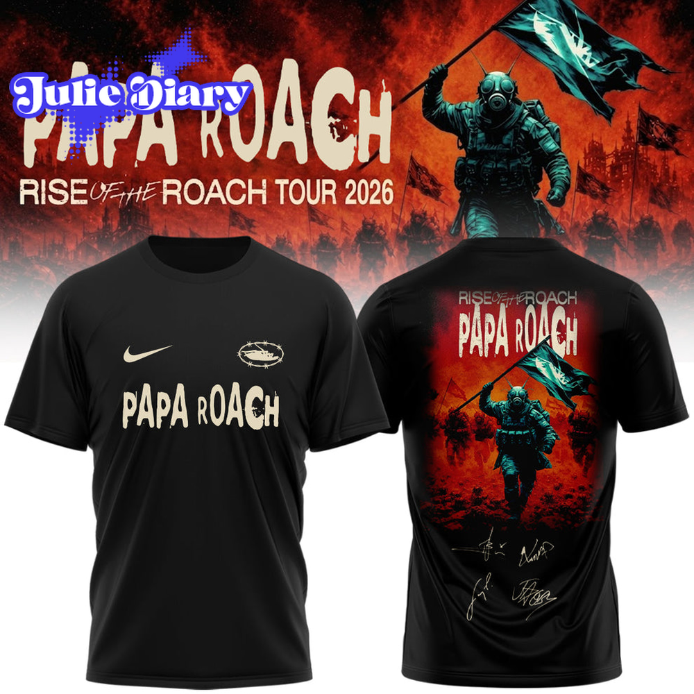 Papa Roach “Rise of the Roach Tour” 2026 Hoodie & Tee Papa Roach “Rise of the Roach Tour” 2026 Hoodie & Tee