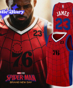 Philadelphia 76ers LeBron James x Spider-Man Basketball Jersey Philadelphia 76ers LeBron James x Spider-Man Basketball Jersey