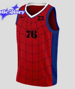 Philadelphia 76ers LeBron James x Spider-Man Basketball Jersey