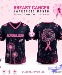Philadelphia Eagles 2026 Breast Cancer Awareness Dandelion of Hope Baseball Jersey
