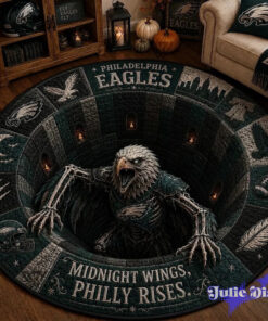 Philadelphia Eagles 2026 Halloween Quilted Round Rug