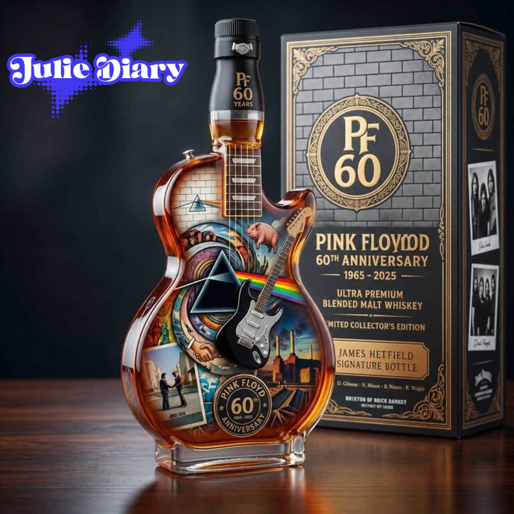 Pink Floyd 60th Anniversary Guitar Whiskey Bottle Pink Floyd 60th Anniversary Guitar Whiskey Bottle