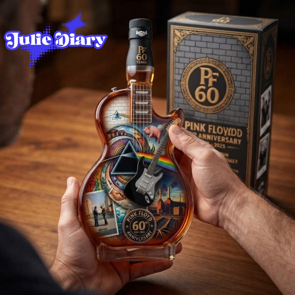 Pink Floyd 60th Anniversary Guitar Whiskey Bottle Pink Floyd 60th Anniversary Guitar Whiskey Bottle
