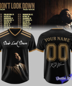 Rod Wave Don’t Look Down 2026 Tour Football Jersey
