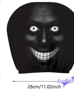 Scary Black Face Haunt Halloween Car Headrest Cover 2026