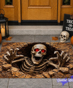 Skeleton under ground – Halloween Doormat Skeleton under ground – Halloween Doormat