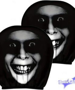 Smiling Face Haunt Halloween Car Headrest Cover 2026