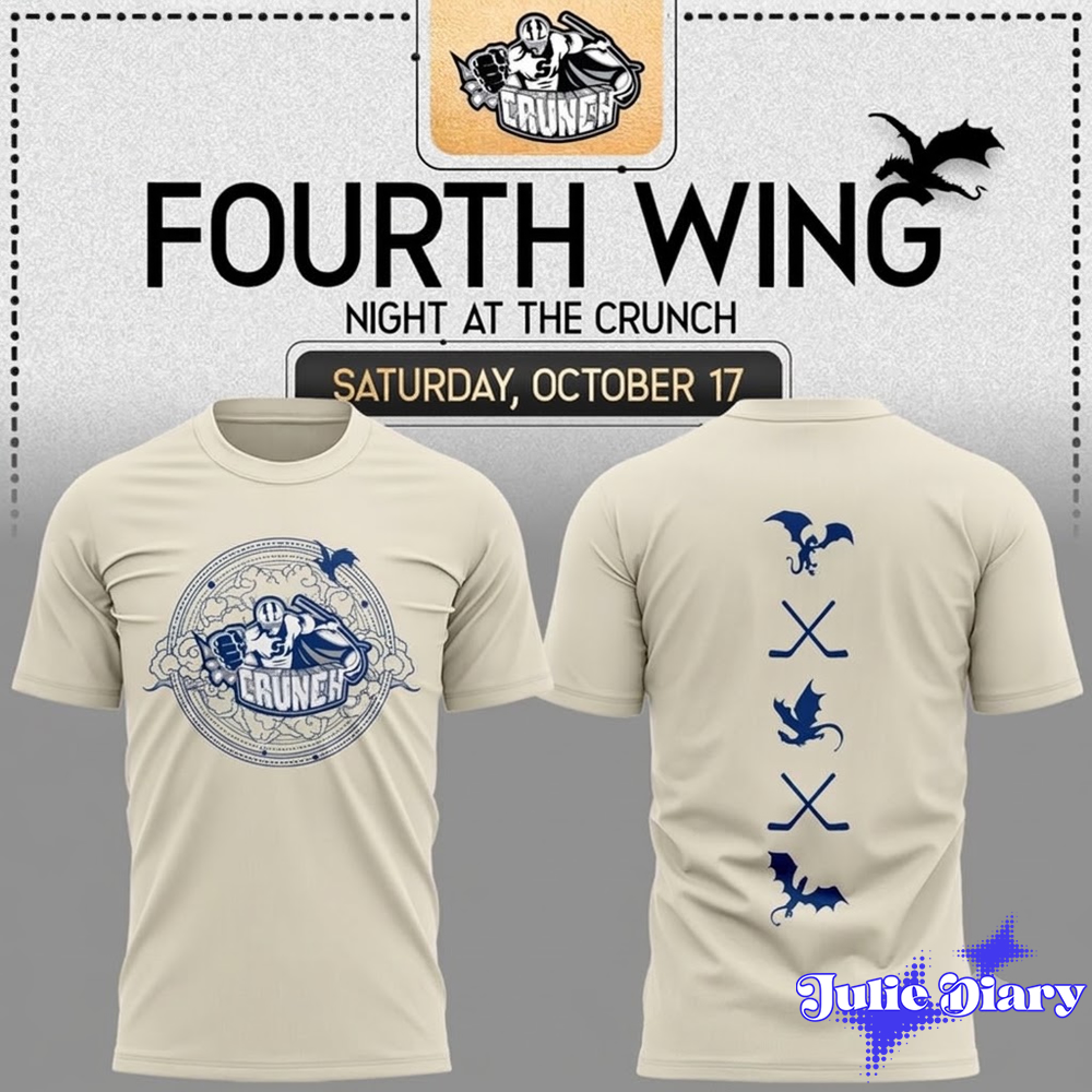 Syracuse Crunch x Fourth Wing Night 2026 Sweatshirt/Tee Syracuse Crunch x Fourth Wing Night 2026 Sweatshirt/Tee