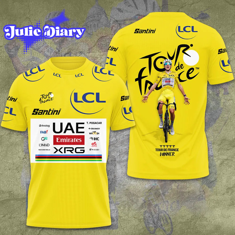 Tadej Pogacar 2026 5X Tour de France Winner Limited Edition Shirt Tadej Pogacar 2026 5X Tour de France Winner Limited Edition Shirt