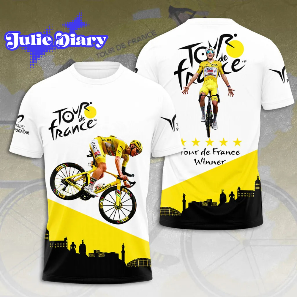 Tadej Pogacar 2026 5X Tour de France Winner Limited Edition Shirt Tadej Pogacar 2026 5X Tour de France Winner Limited Edition Shirt