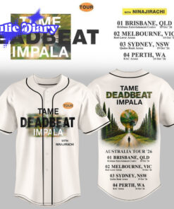 Tame Impala  –  Deadbeat Tour ’26 Baseball Jersey