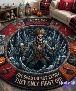 Tampa Bay Buccaneers 2026 Halloween Quilted Round Rug