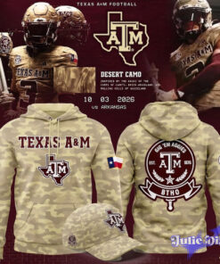 Texas A&M Aggies Honor and Support Camo Hoodie & Tee Texas A&M Aggies Honor and Support Camo Hoodie & Tee