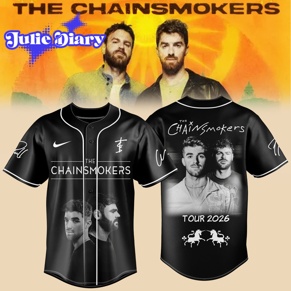 The Chainsmokers Tour 2026 Premium Baseball Jersey The Chainsmokers Tour 2026 Premium Baseball Jersey