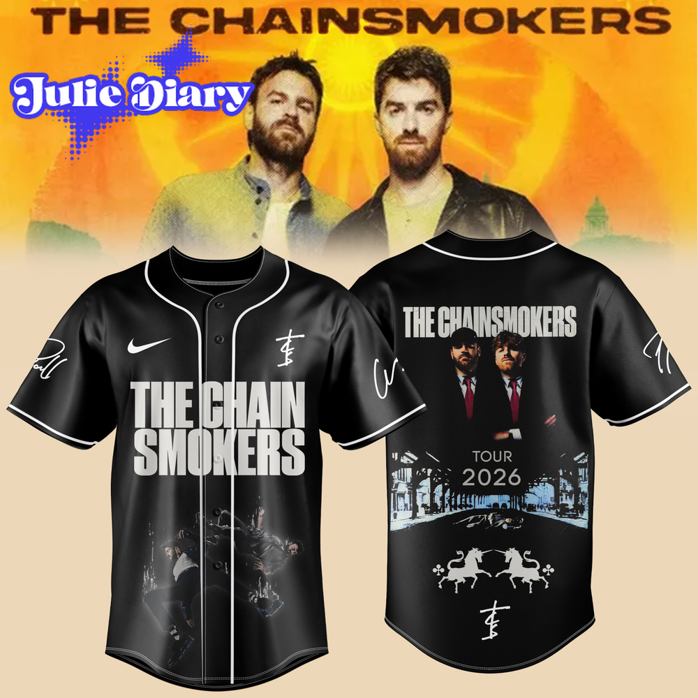The Chainsmokers Tour 2026 Premium Baseball Jersey The Chainsmokers Tour 2026 Premium Baseball Jersey