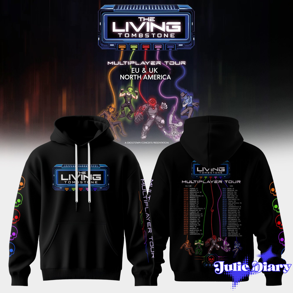 The Living Tombstone: Multiplayer Tour 2026 Hoodie & Tee The Living Tombstone: Multiplayer Tour 2026 Hoodie & Tee